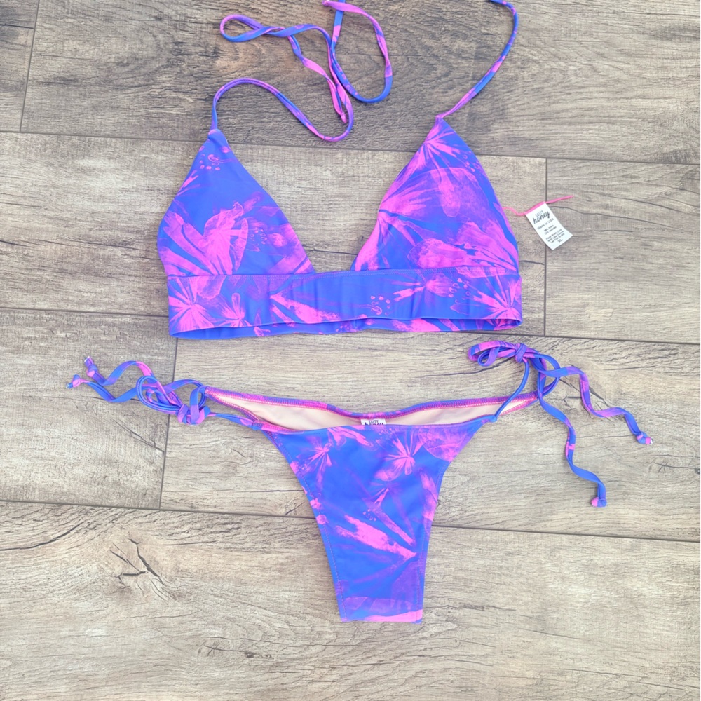 Salty Honey Vibrant Purple & Blue Bikini Set NEW
